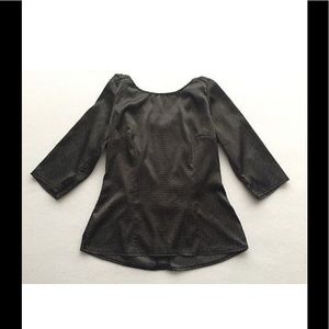 White House Black Market B & W Polka Dot Blouse